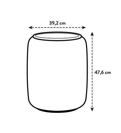 Elho Pure Bead Pot Medium Dark Brown