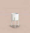 Small white pot on stand