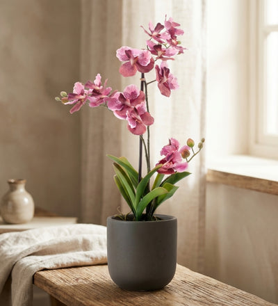 Artificial Pink Orchid & pot