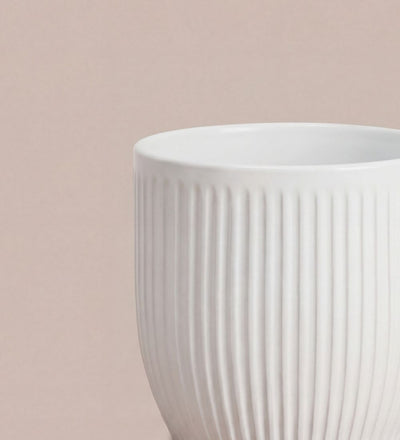 Matt Ribbed Ceramic Pot