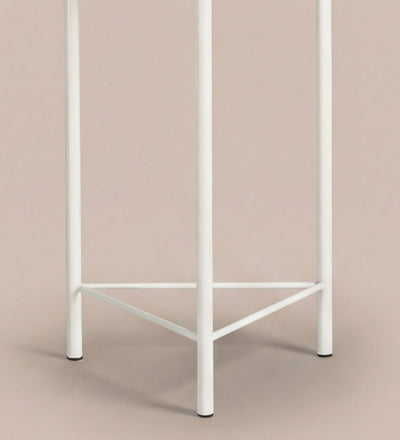 Large white pot on stand
