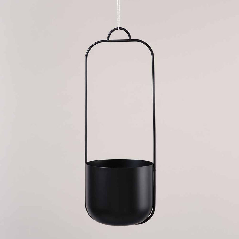 Black Hübsch Iron Hanging Planter
