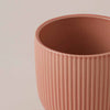 Pink Ribbed Ceramic Pot (13cm)