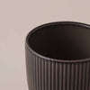 Grey Ribbed Ceramic Pot (13cm)