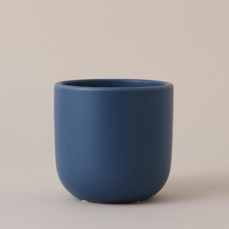 Inky Blue Earthenware Pot (14cm)