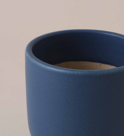 Inky Blue Earthenware Pot (14cm)
