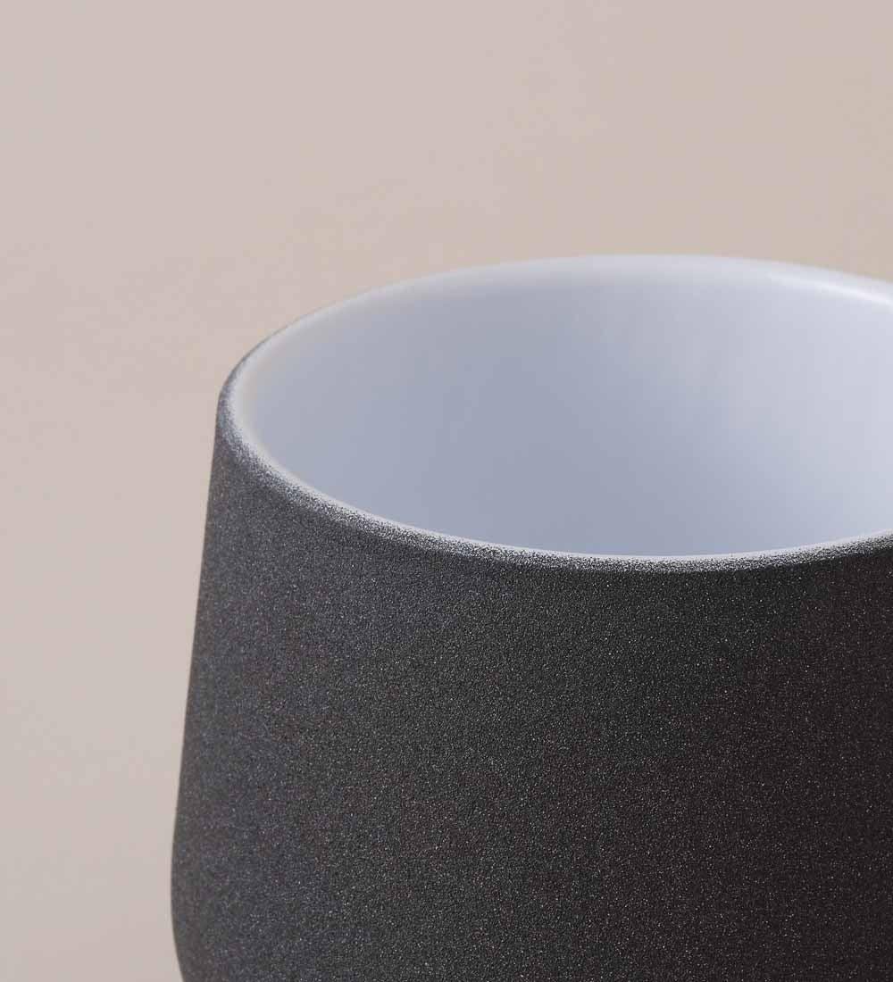 Dark Grey Polystone Pot (13cm)