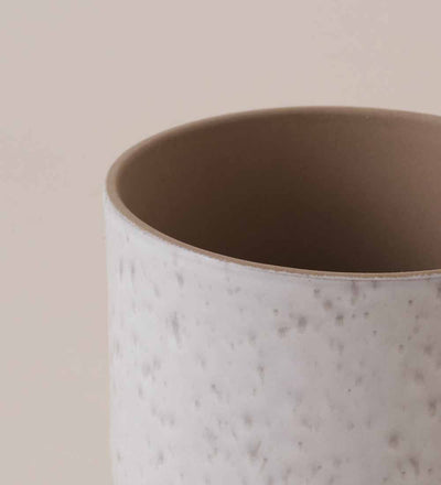 Light Grey Matt Speckled Pot