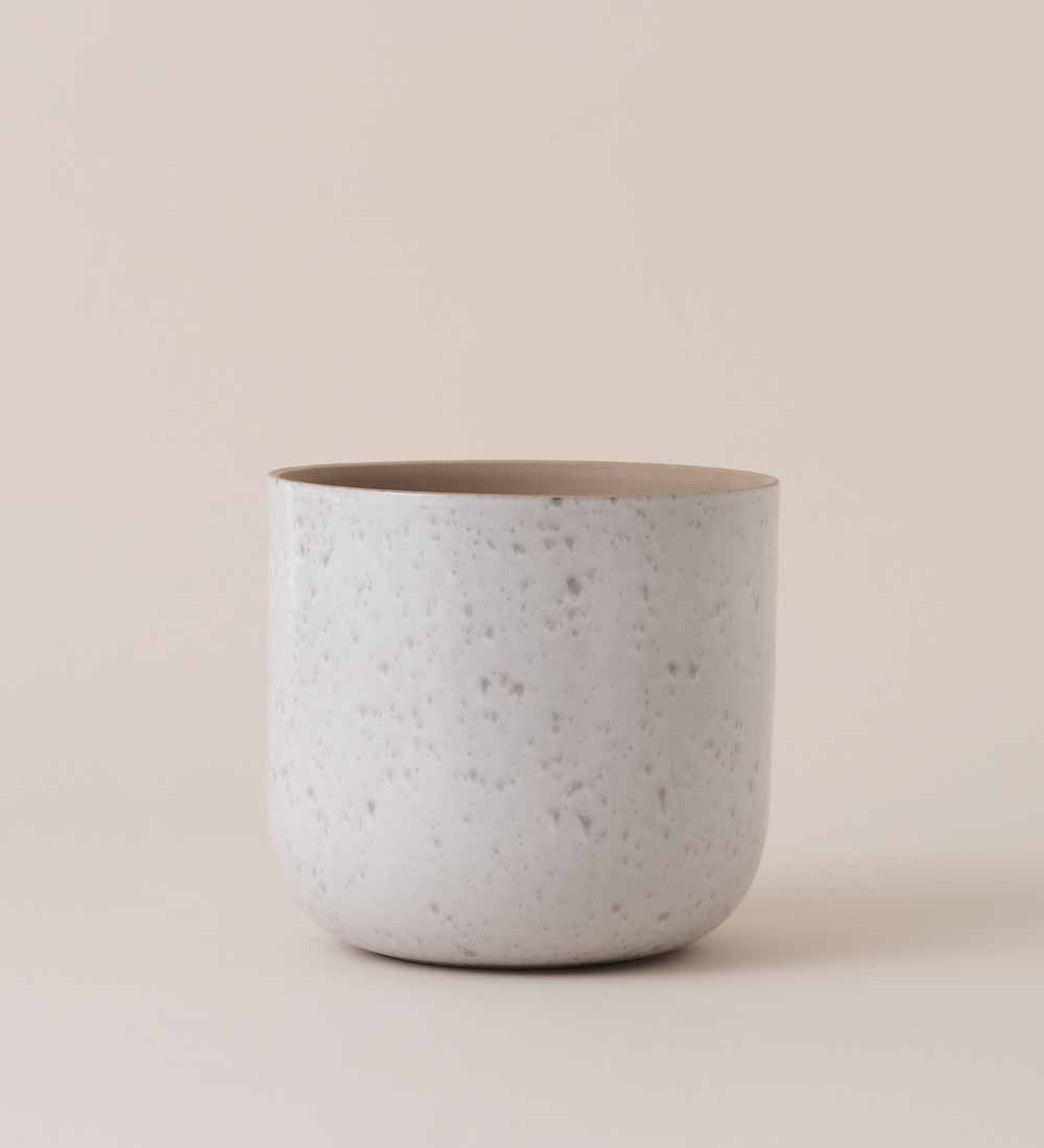 Light Grey Matt Speckled Pot