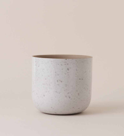 Light Grey Matt Speckled Pot