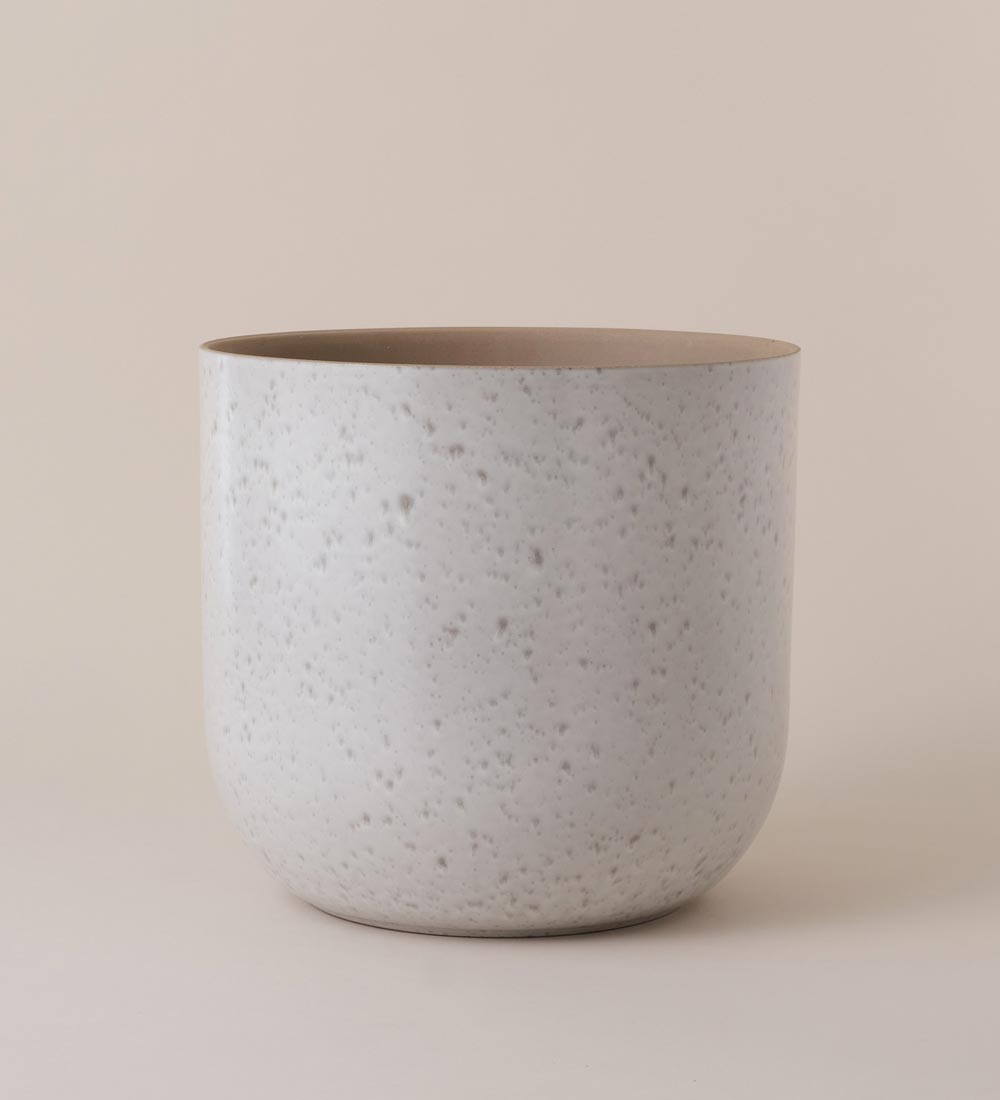 Light Grey Matt Speckled Pot (22cm)
