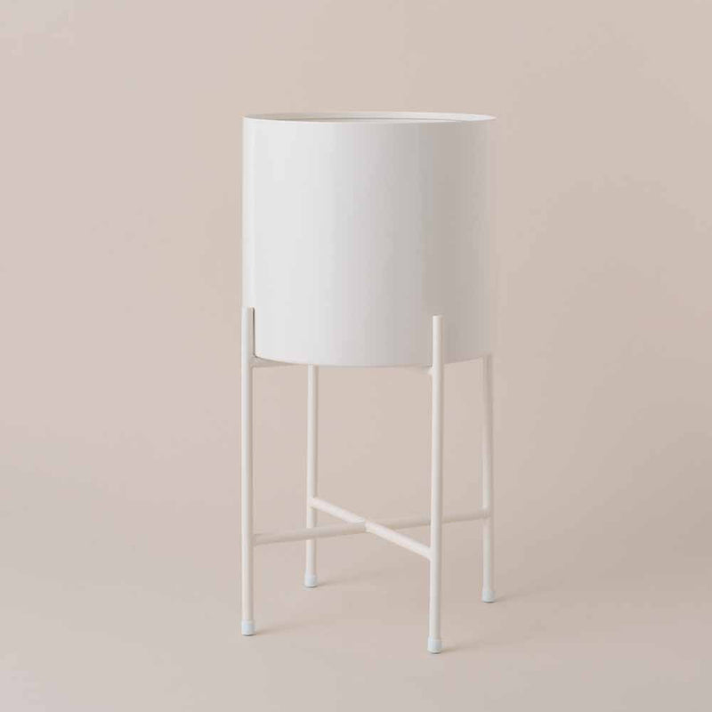 White Hübsch Planter with Stand
