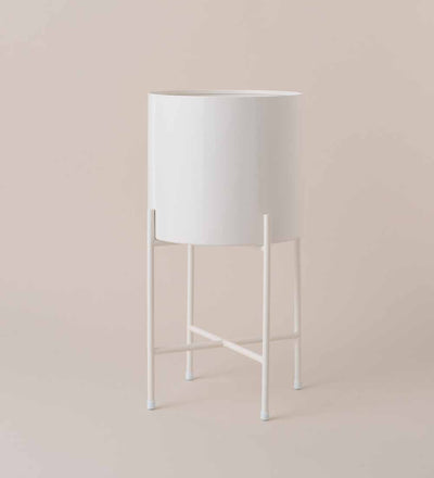 White Hübsch Planter with Stand