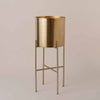 Gold Hübsch Planter with Stand