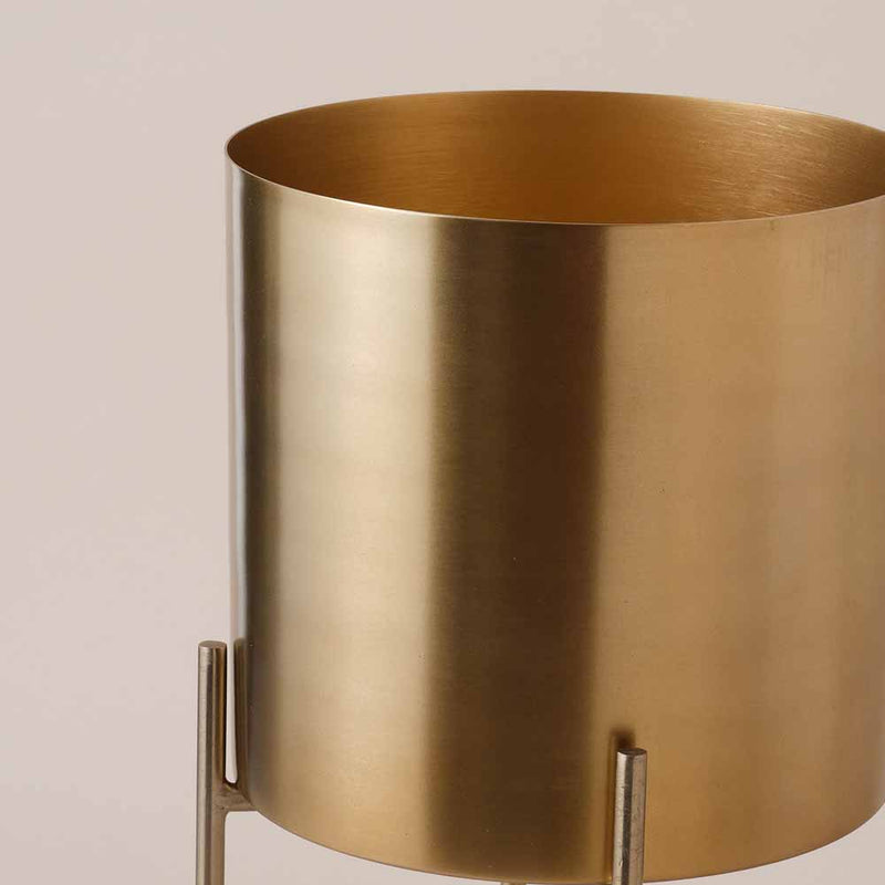 Gold Hübsch Planter with Stand