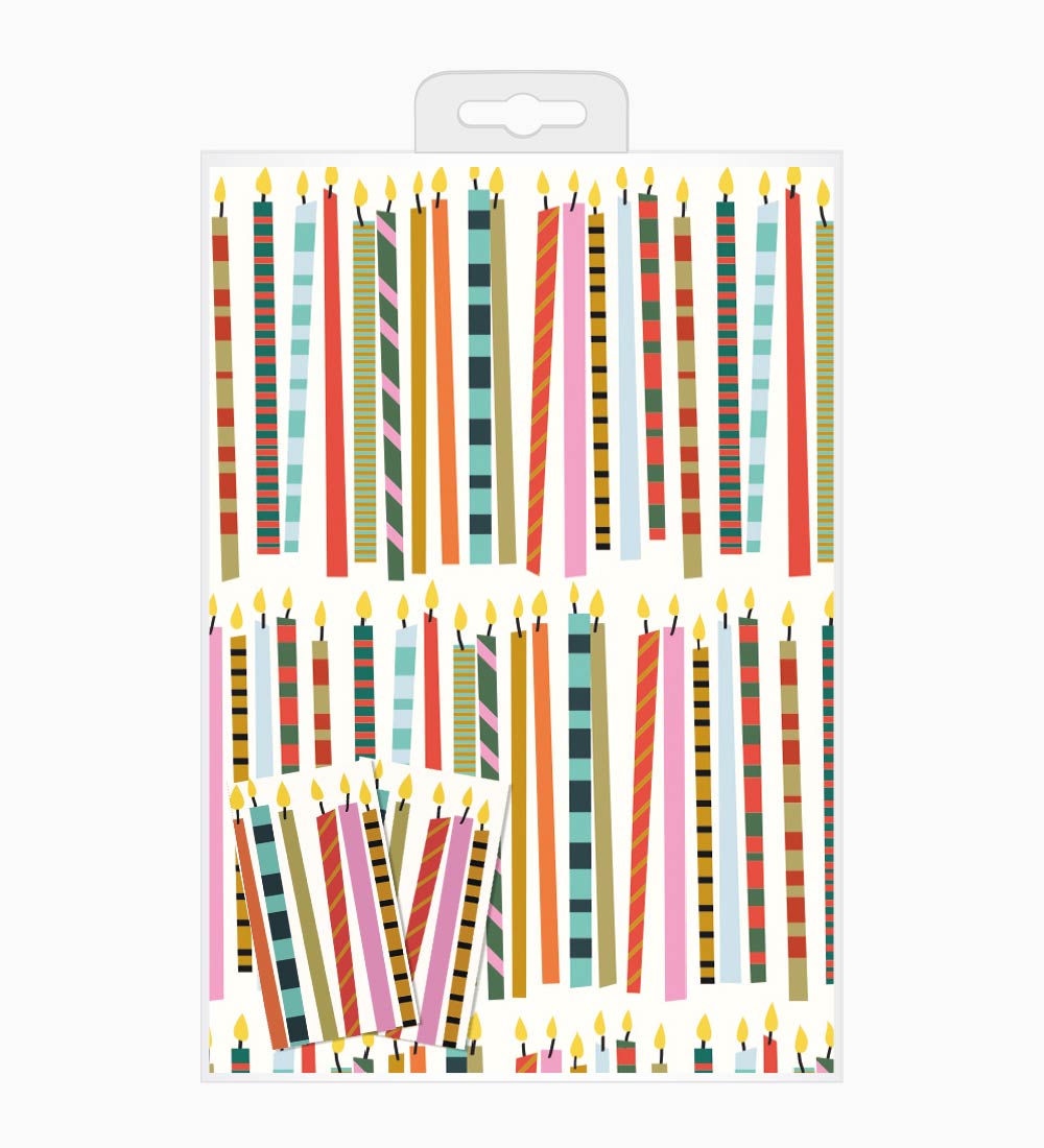 ‘Candles’ Gift Wrap & Tags