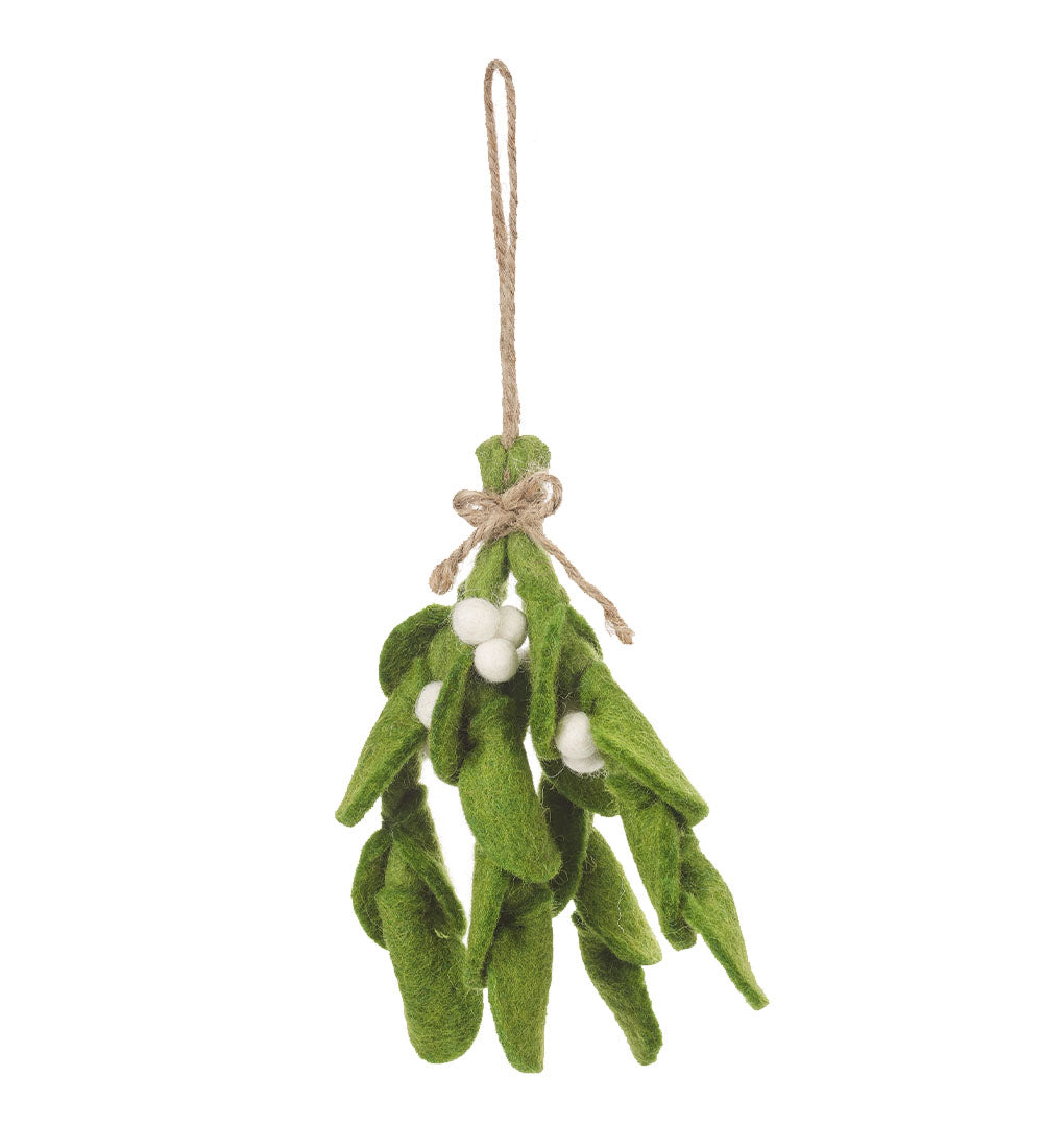 Felt Meet Me By The Mistletoe Tree Decoration