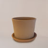 Contemporary Terracotta Pot with Saucer (16cm)