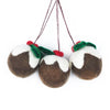 Felt Christmas Puddings Decorations